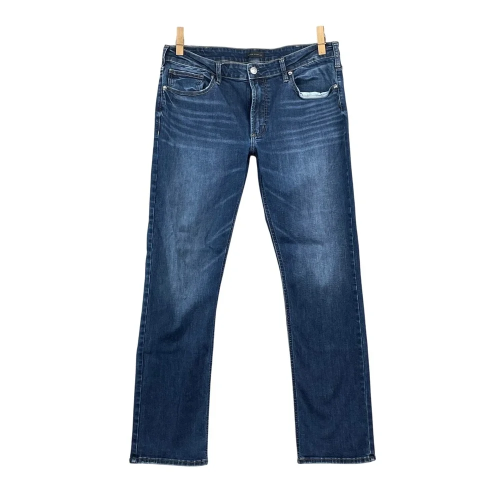 Silver Jeans Allan Jeans‎ Mens 36X31 Dark Wash Denim Casual Preppy Y2K Academia